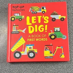 Let's Dig! Pop-Up Vehicles Book - Red
